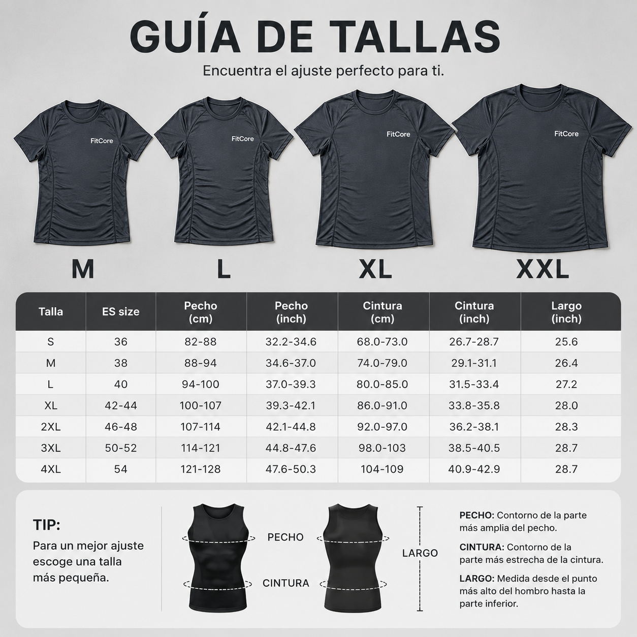 FitCore™ — Postura firme y silueta definida