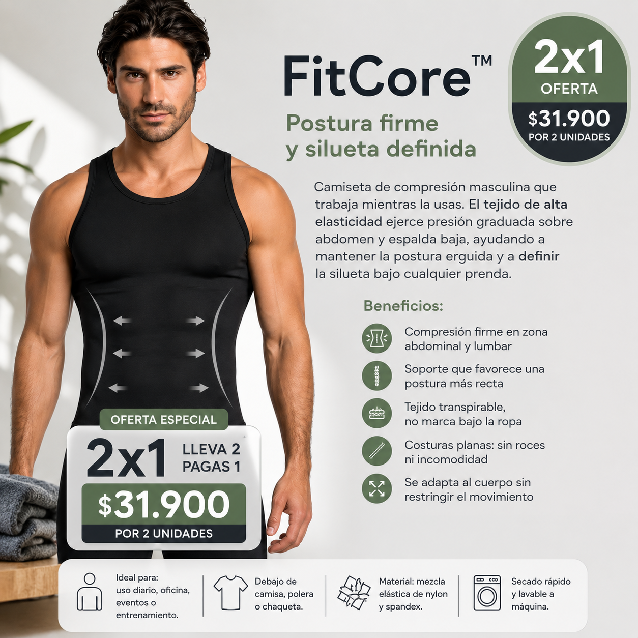 FitCore™ — Postura firme y silueta definida
