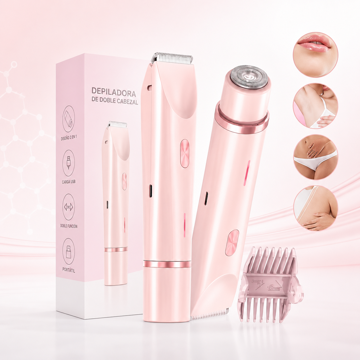 Velvet Skin™ Luxe — Depilación de precisión profesional