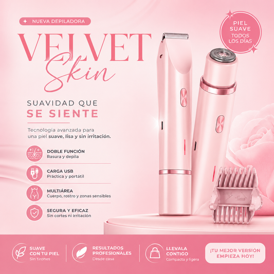 Velvet Skin™ Luxe — Depilación de precisión profesional
